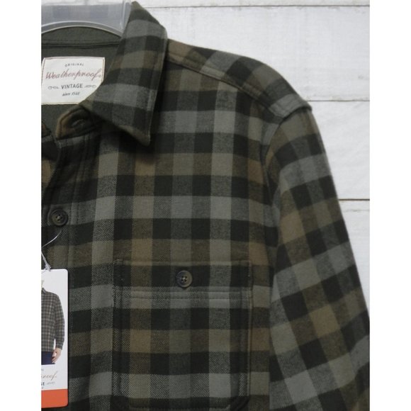 Weatherproof Vintage Mens Fleece Lined Shirt Jacket • Green • Sz M • NWT - Picture 6 of 12